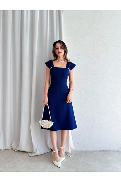 MAMMY Pearl Detail Midi Dress
