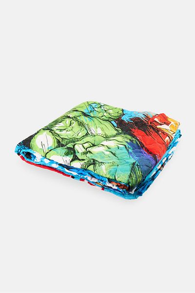 Marvel Single Avengers Quilted Bedspread 150 X 200 Cm, Multicolor