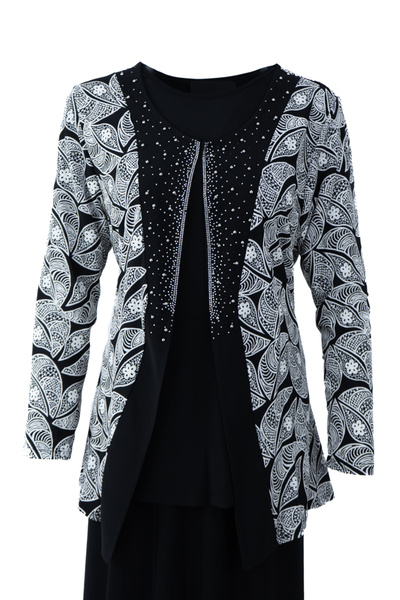 Oppland Kadın Anne 2'li Takım Likralı Sandy Kumaş Şık ve Modern Baskılı Yuvar...