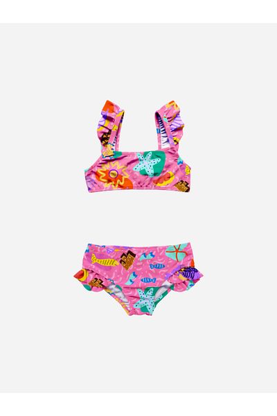 KidZee Σετ μπικίνι για κορίτσια με προστασία Sunny Upf 40