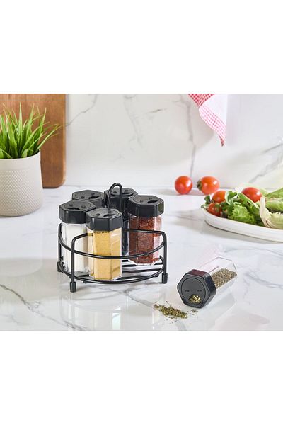 EveFix Set of Six Spice Racks with Stand