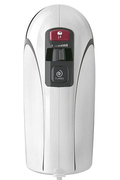 Taurus Mixer de mana Taurus GIRO. 500 W, 5 viteze, Functie Turbo, 2 teluri, 2 carlige (Alb/Gri)
