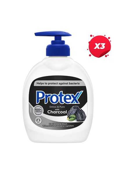 Protex X3 - PROTEX LIQUID SOAP 300ML CHARCOAL