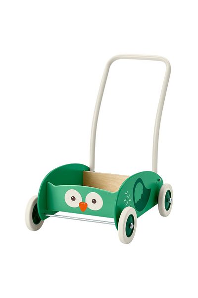 IKEA Uppstå Toddler Walker Green – Adjustable Handle & Wheels, Motor Skill Development Toy