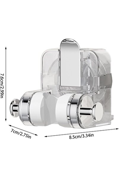 Arabest 2-Pack Shower Head Holder, Wall Mount Suction Cup Adjustable Handheld...