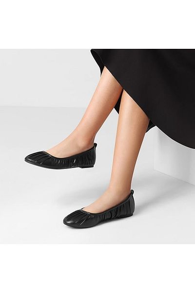 Dream Pairs Balerini pentru femei, TPR/EVA, negri, mărimea 39