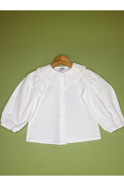 greenrise Bebe Yaka Basic Uzun Kollu Kız Çocuk Gömlek