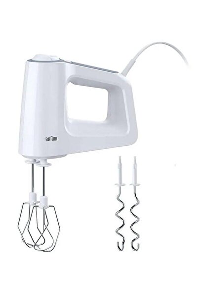 Braun Mixer de mana Braun HM 3100 WH, 500 W, 5 viteze + Turbo, 2 carlige fram...