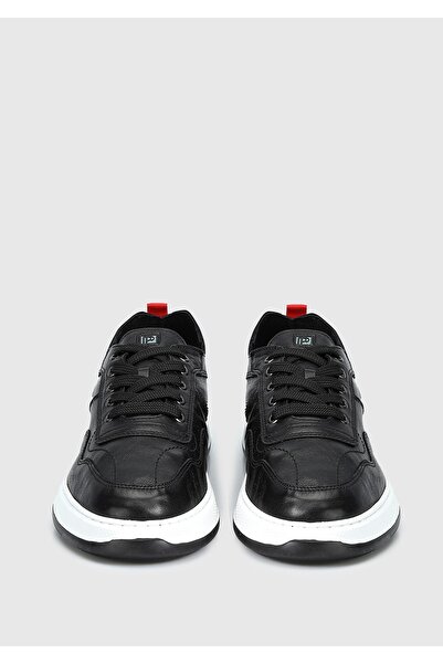 Provoq Siyah Deri Erkek Sneaker
