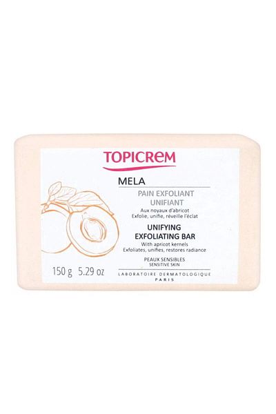 Topicrem Mela Unifiying - 150 Gr Exfloating Bar Solid Soap with Apricot Kernel Extract