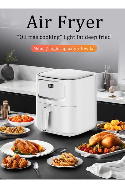 EqiEch Air Fryer,10L Super Capacity Air Fryer,Smart Digital Fryer,Convenient Oven Electric Fryer