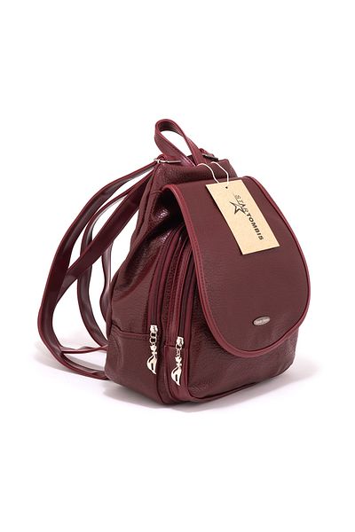 Star Tombis Women's Leather Multi-Compartment Backpack