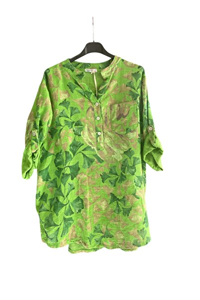 Park Moda Жіноча італійська блузка з 100% бавовни, з складними рукавами, з ґу...