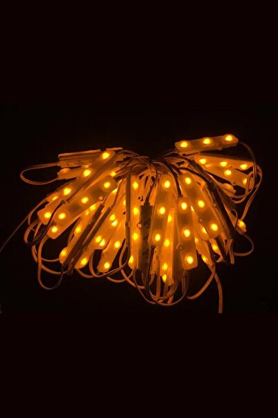Hazar Led Samsung 3 Lü Mercekli Modül Led 12 Volt Sarı (AMBER) (10 ADET)