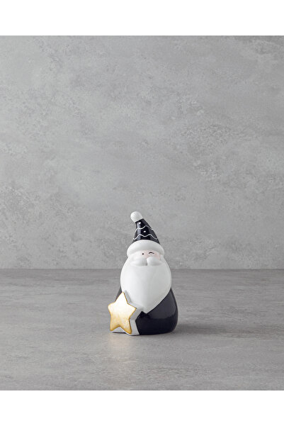 English Home Darwin Yılbaşı Biblo 8,5x9x16 cm Siyah - Beyaz