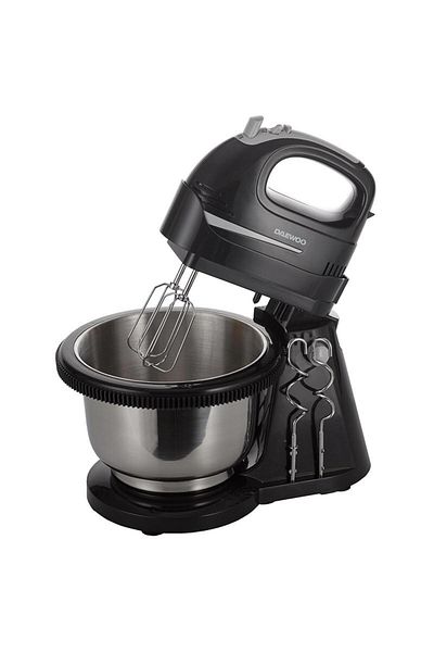 Daewoo Mixer cu bol Daewoo DHM100B, 300 W, bol inox rotativ 2 l, 5 viteze, functie Turbo