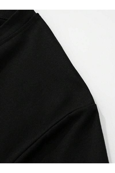 trendgar Tricou negru cu imprimeu Milano bleumarin