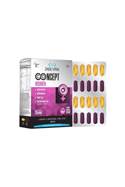 Zade Vital Concept Women - 60 Capsules Multivitamin and Mineral Food Supplement