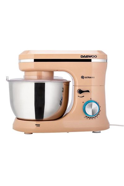 Daewoo Mixer cu bol Daewoo DHM150R, 1600 W, 10 viteze + puls, 4.5L, bol inox (Crem)