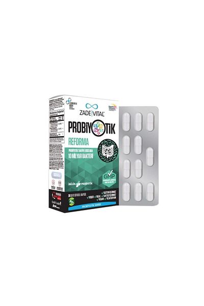 Zade Vital Supplementing Food Containing Probiotic Reforma Bacteria 30 Hard Herbal Capsules