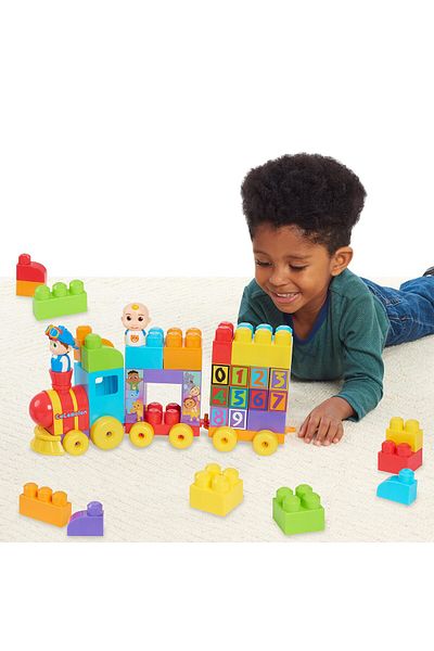 Cocomelon Stacking Train Set – 40 Pc Blocks With Jj & Tomtom, Color & Number Learning Fun