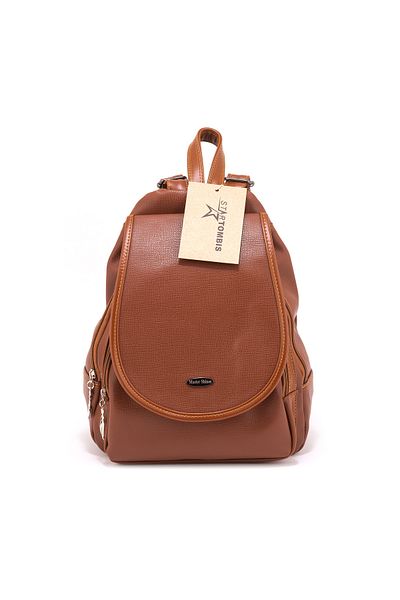 Star Tombis Women's Leather Multi-Compartment Backpack