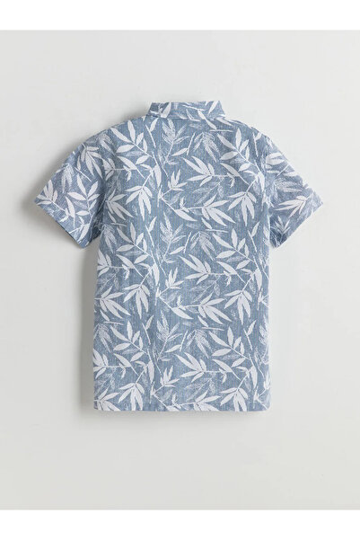 LC Waikiki Lcw Kids Blue Short Sleeve Boys' Shirt and Shorts