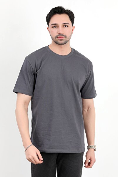 JB John Borners Tricou basic din bumbac cu guler rotund pentru bărbați, antra...