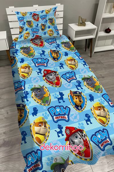 dekomingo Blue Striped Paw Petroleum Baby and Children's Room Pi̇ke Set