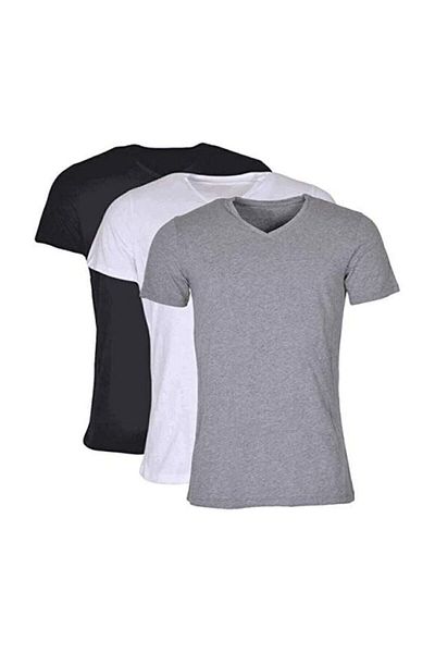 Line Smart Tutku 3-Pack Men's Cotton Ribbed V-Neck Undershirt