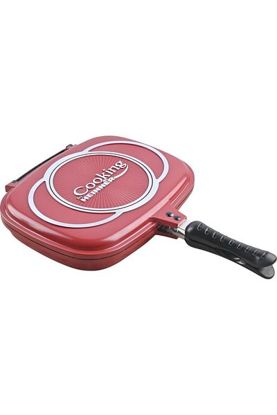 Heinner Heinner Red Line rectangular double grill pan, aluminum, 32x24x7.5 cm