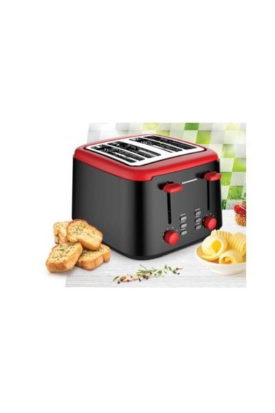 Heinner Prajitor de paine Heinner Wassay 1450 HTP-1450BKR, 1450 W, 4 felii (Negru/Rosu)
