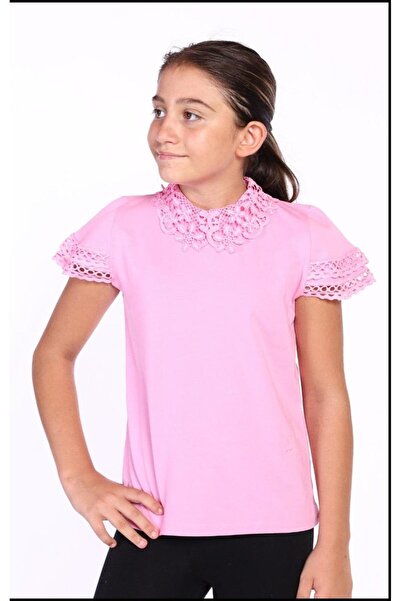 Toontoy Girl's Lace Front School T-Shirt 11315