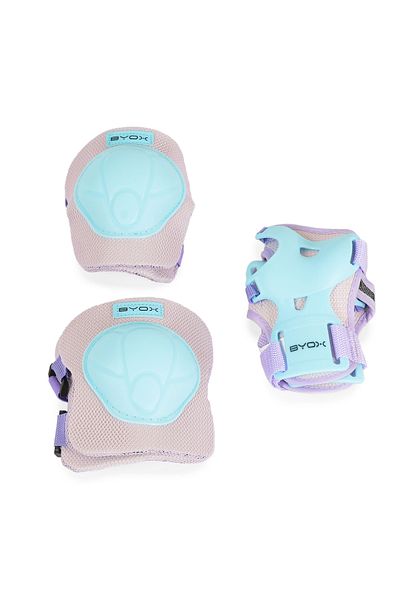 OEM Set protectii genunchi, coate si palme, Varsta 2-5 Ani, Byox Ariel Albastru Class A ( pana la 25kg)
