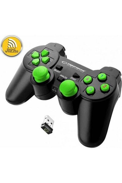 ESPERANZA Controller Esperanza Gladiator EGG108G, Wireless, PC/PS3 (Negru/Verde)