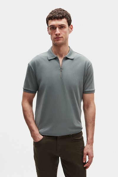 Twn Slim Fit Dark Moss απλό μπλουζάκι