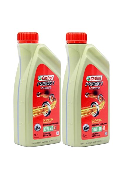 CASTROL Yağ Castrol Power 1 Scooter 10w40 4t 1l (üretim 18.07.2023) 2 Adet