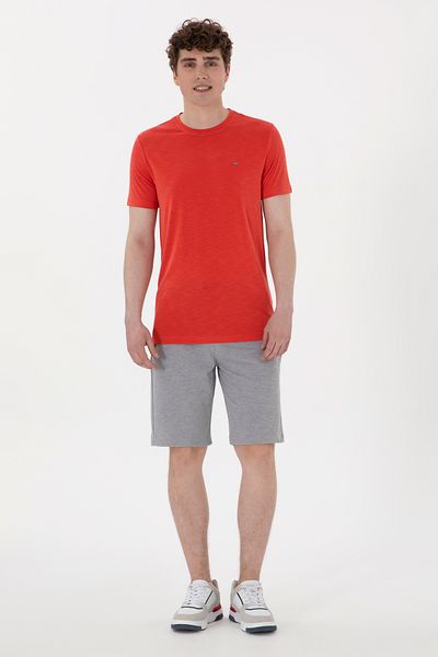 U.S. Polo Assn. Men's Gray Melange Knitted Shorts 50298038 -Vr086