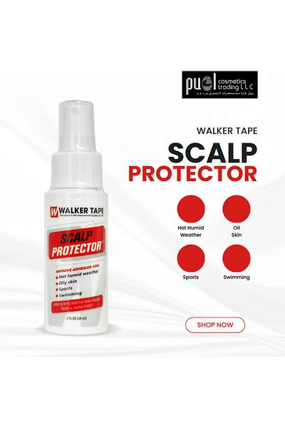 Walker Tape بخاخ حماية فروة الرأس 2 أونصة سائلة بخاخ حماية لجميع أنواع البشرة