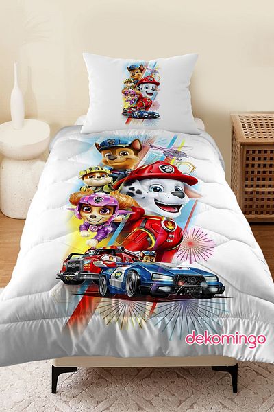 dekomingo White Floor Paw Patrol Quilt Set