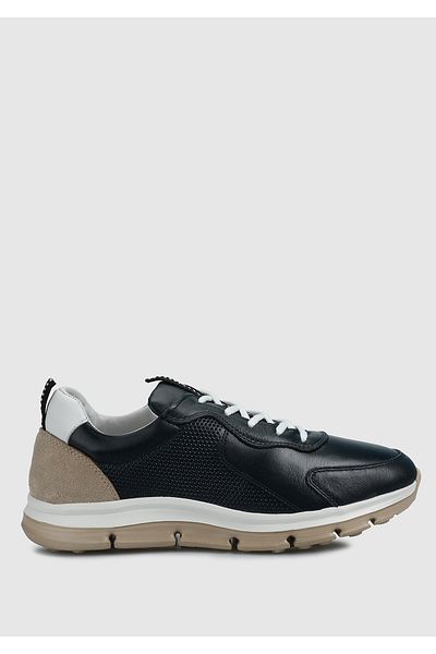 Provoq Ανδρικό δερμάτινο μπλέ Navy Sneaker