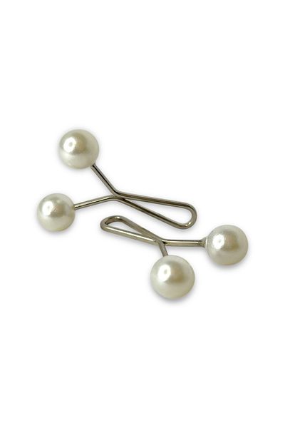 Loggia Κλιπ σάλι κασκόλ White Pearl Model 1 Piece Clip - Γυναικείο αξεσουάρ Hijab