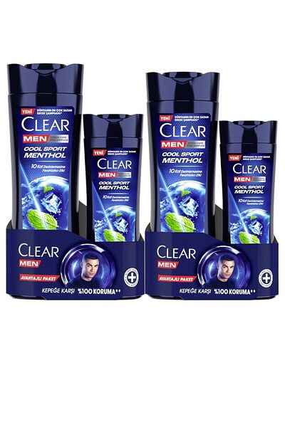 Clear Men's Anti-Dandruff Shampoo Cool Sport Menthol (350 ml 180 ml)