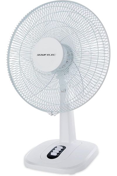 ALSAIF Electric Table Fan 60w With 5 Blades By Al Saif, White
