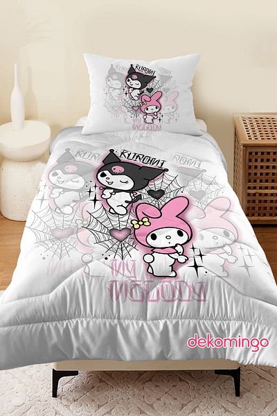 dekomingo Kuromi Network My Melody Quilt Set