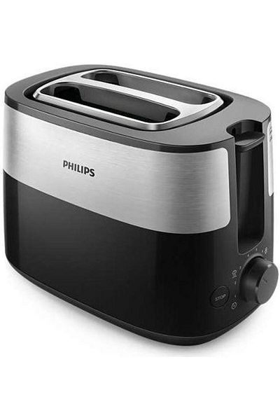 Philips Prajitor de paine Philips Daily Collection HD2516/90, 2 felii, 830W (Negru/Argintiu)