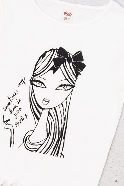 DMB BOYS & GIRLS Короткий рукав з принтом, еластичний бавовняний боді для дівчаток