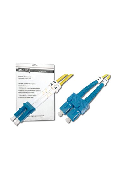 Assmann Cablu de patch fibră optică Digitus Lc-sc, 3 metri, monomod, duplex, ...