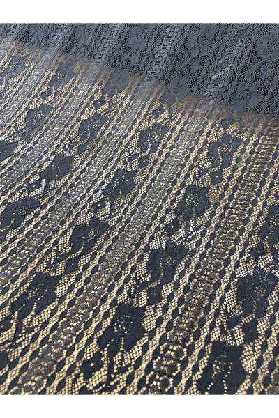 METERİAL Elegant Thin Patterned White Lace Fabric - 1 Meter