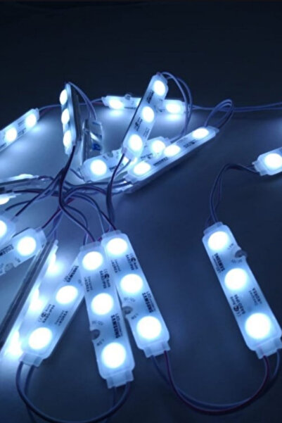 Hazar Led Samsung 3 Lü Mercekli Modül Led 12 Volt Beyaz (10 Adet)